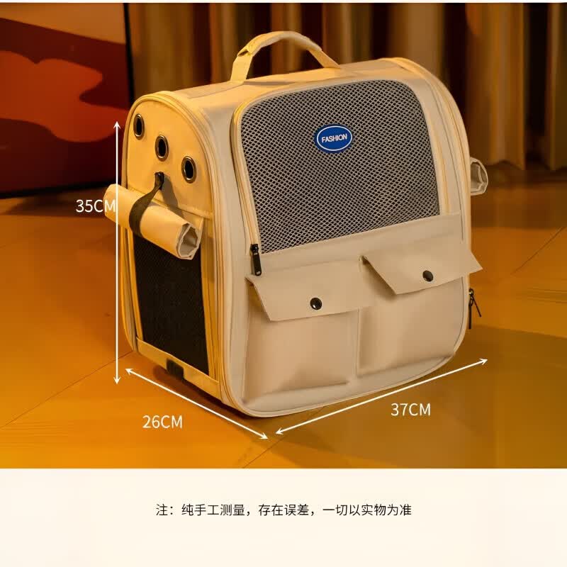 GERTHRON德国猫包外出便携透气双肩背包四季通用大容量猫笼子宠物猫咪狗包 高级灰【升级侧开互动 防应激卷帘】双肩包