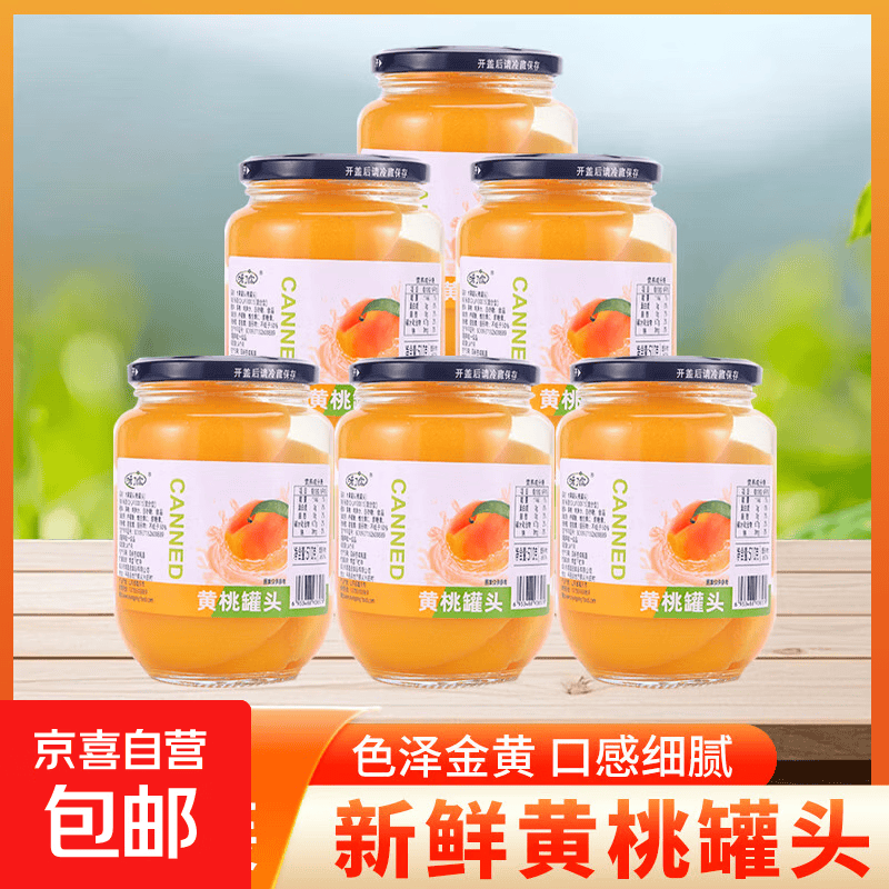 【味了你】黄桃罐头510g砀山新鲜水果即食罐头礼盒整箱休闲零食 1瓶 黄桃