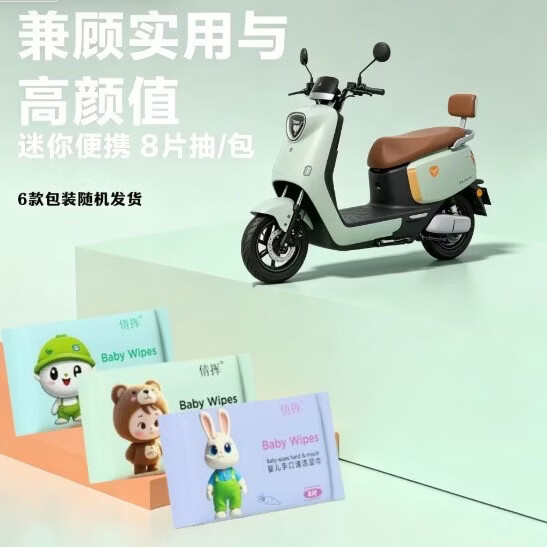 电动车摩托车电动车头盔专用密码锁 电动三轮车骑行装备密码锁 湿巾【8片/包】