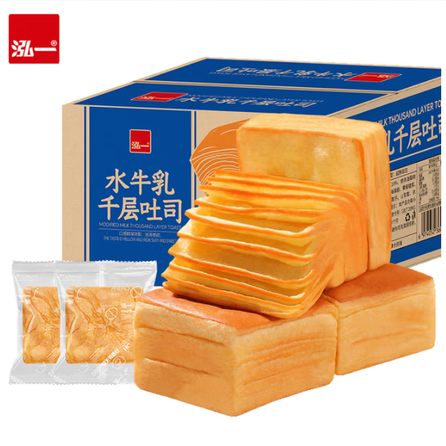 泓一千层吐司400g/箱 5.99元 - 线报酷