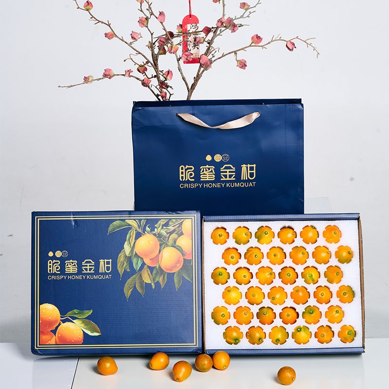 顺丰(顺丰)融安脆蜜金桔精选特大果礼盒装3斤5斤高端礼盒过年送 3斤 过年礼生意兴隆(礼盒装)1A号标王【8-10颗每斤】