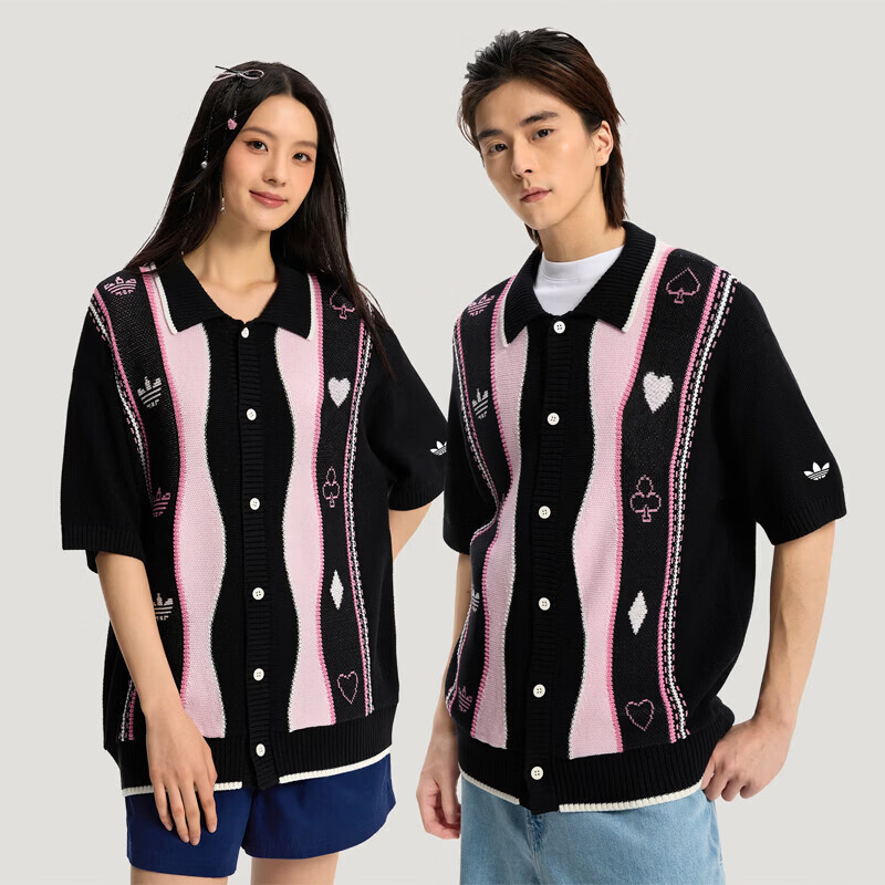 阿迪达斯（adidas）三叶草男女新款U POLO SS度假风休闲宽松POLO领针织开衫 KY8309 KY8309 L
