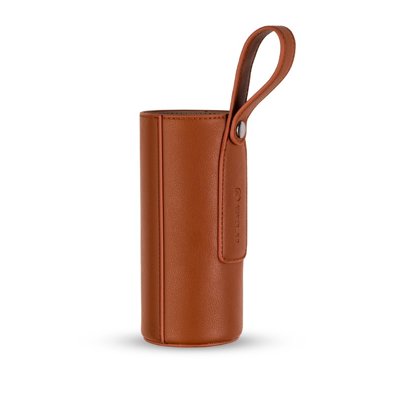GELU格律杯套精致环保皮套杯子保护套携带方便高端皮革杯套耐磨柔软 棕色