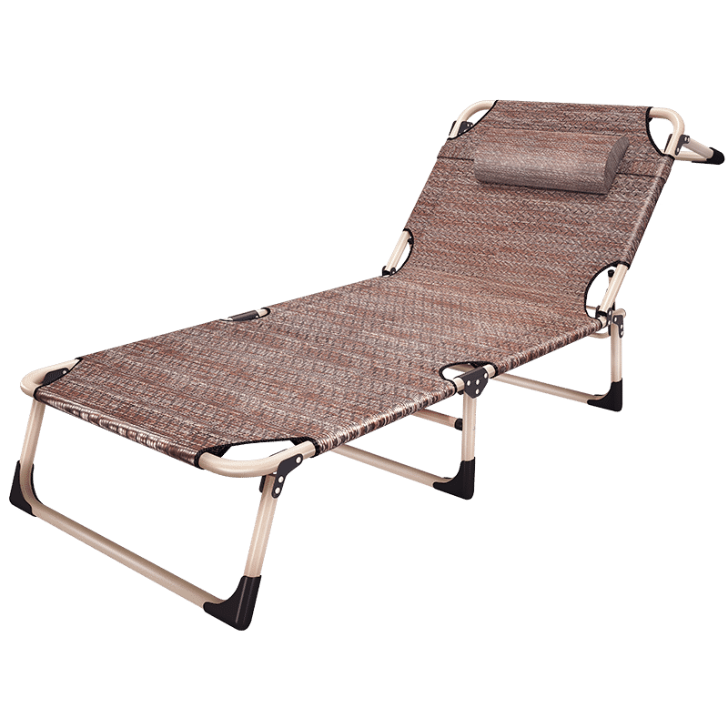 午憩宝折叠床单人床午睡家用简易午休床成人便携多功能行军床办公室躺椅 【75CM黑曜石色】方管四脚床