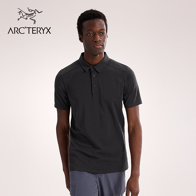 ARC'TERYX始祖鸟 CAPTIVE POLO 男子 休闲短袖POLO衫 BLACK/黑色 M
