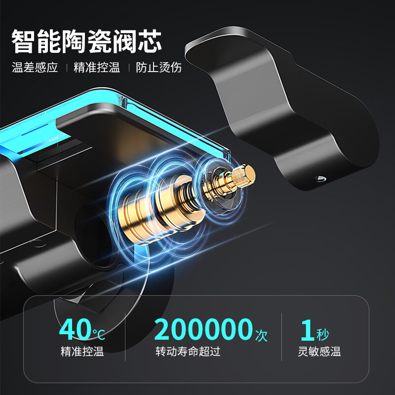 九牧（JOMOO）智能恒温全铜花洒套装卫生间浴室洗澡恒温淋浴花洒 SX15奶白色-智能恒温款【包安装拆旧】