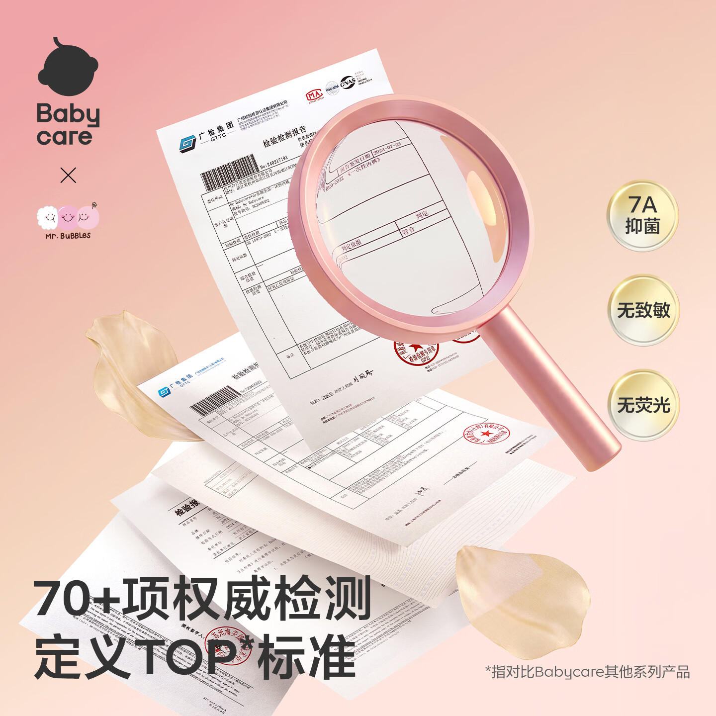 babycare一次性内裤女纯棉孕产妇坐月子产后用品免洗旅行内裤【安心灭菌】 粉啵啵联名款24条 L码(适合110-130斤)