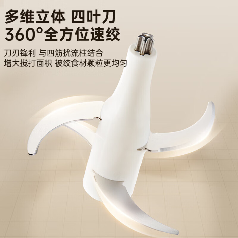 奥克斯绞肉机家用小型 绞馅机 电动绞肉绞菜多功能一体机 辅食机料理机搅肉馅拌机打肉机碎肉机JR116 2L
