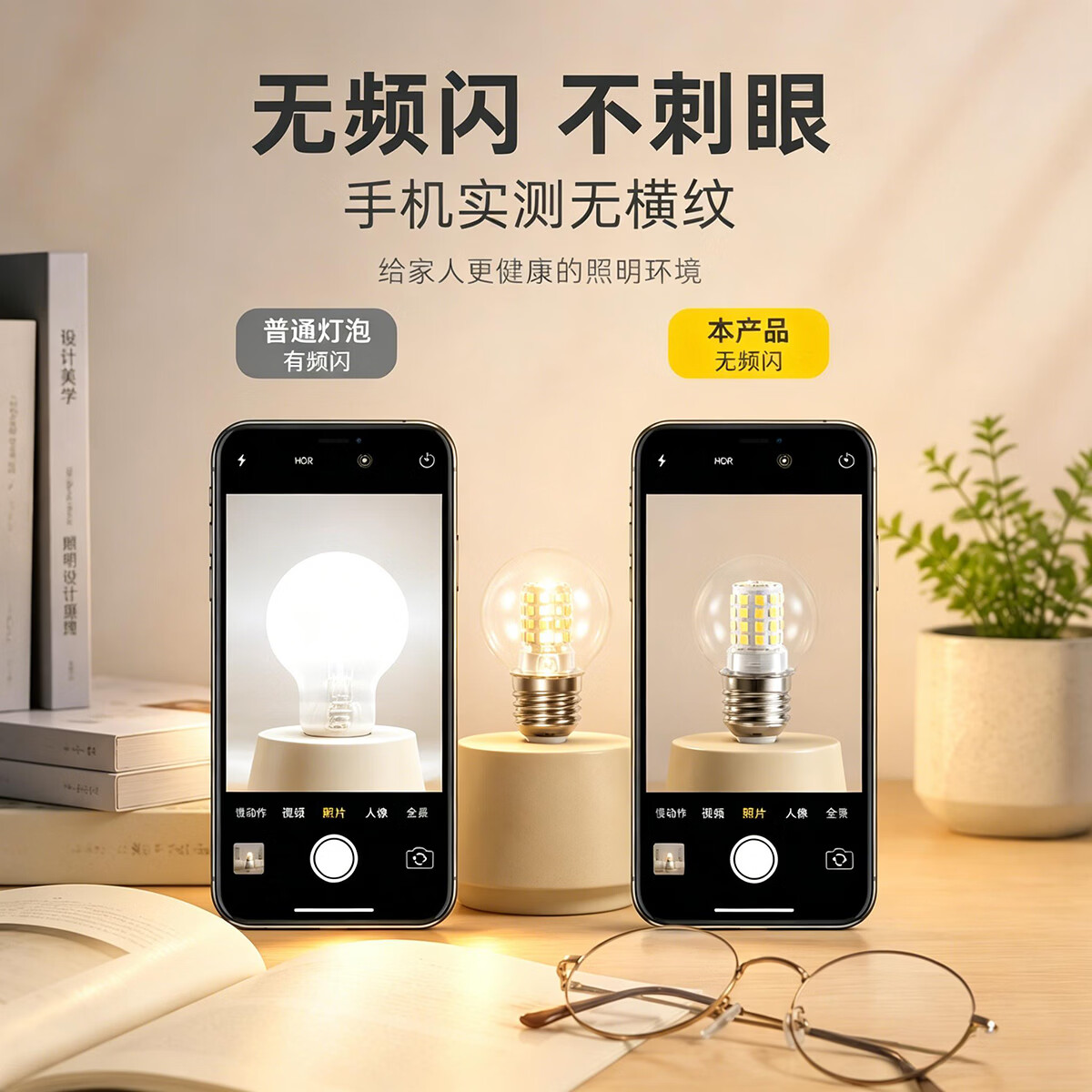 幽麦 LED吊灯灯泡魔豆灯泡G45灯泡e27螺口小圆泡三色变光 1顆-9W三色光 E27螺口