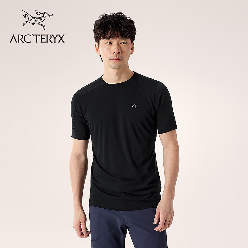 ARC'TERYX始祖鸟 IONIA MERINO WOOL SS 男子 短袖T恤 BLACK/黑色 M
