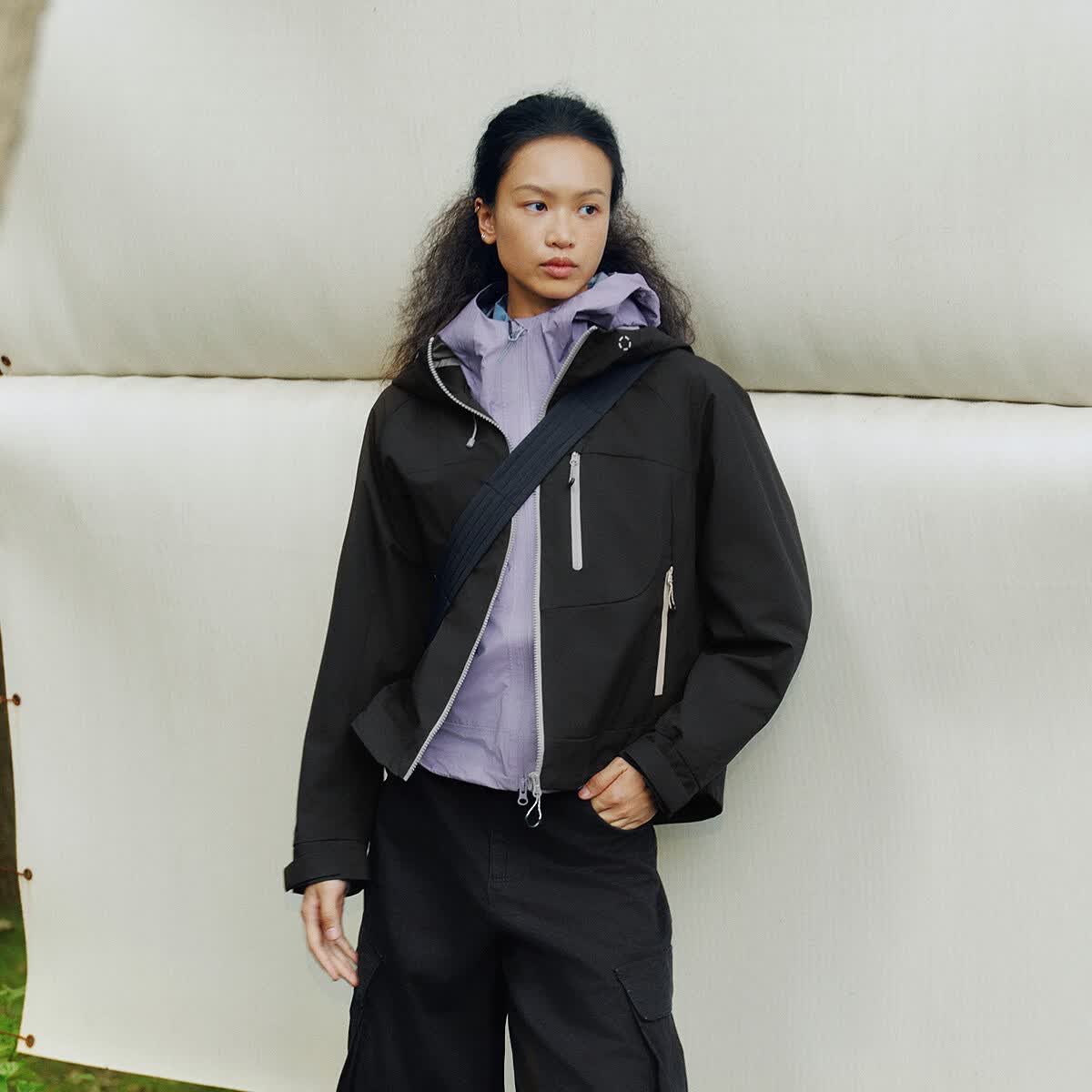 森马(Semir)都市护身服|森马XCNSPACE航天合作系列外套女秋季防泼水防风夹克 黑色90001 L