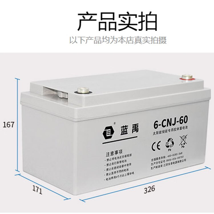 蓝禹LANYU蓄电池6-CNJ-65 胶体免维护型 环境恶劣基站UPS应急后备电源 6-CNJ-65