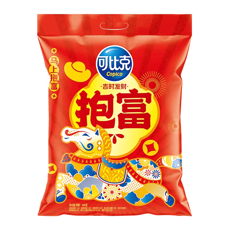 可比克零食多口味混合装446g露营踏青薯片下午茶 零食大礼包446g*1袋