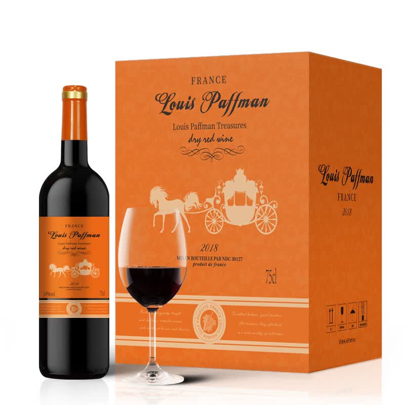 路易帕夫曼(LOUIS PAFERMAN) 珍藏干型红葡萄酒14度 法国原酒进口 整箱装 750ml*6支