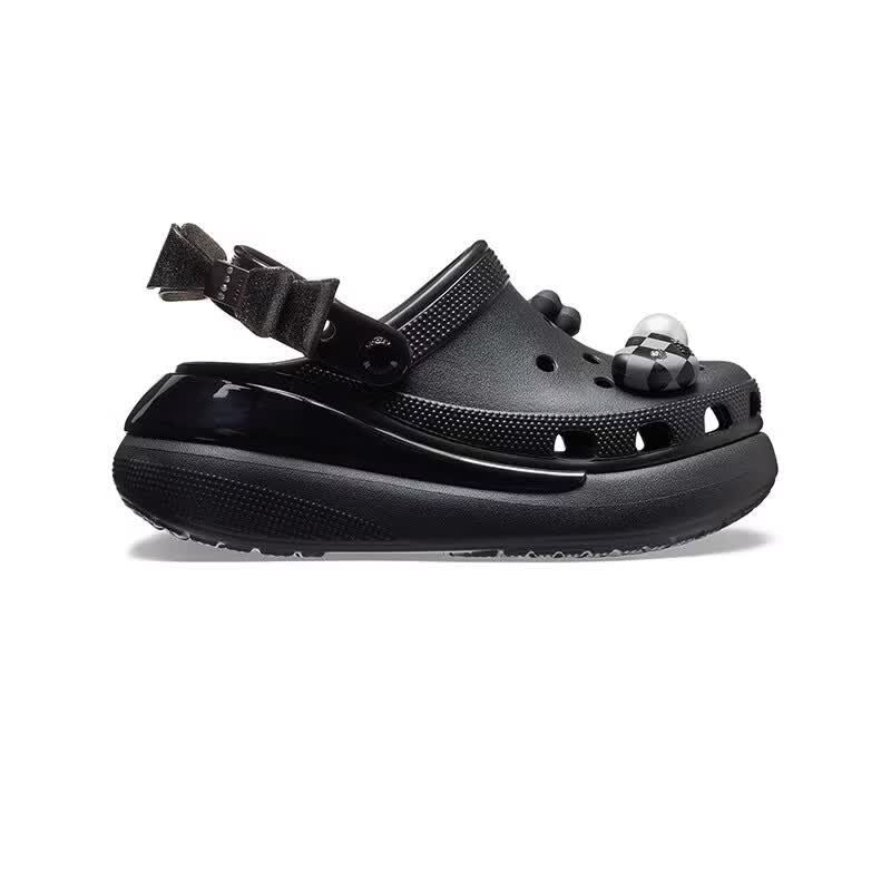 CROCS卡骆驰经典炫魅泡芙洞洞鞋时尚百搭花园鞋|213633 黑色-001 36 /37(220mm)