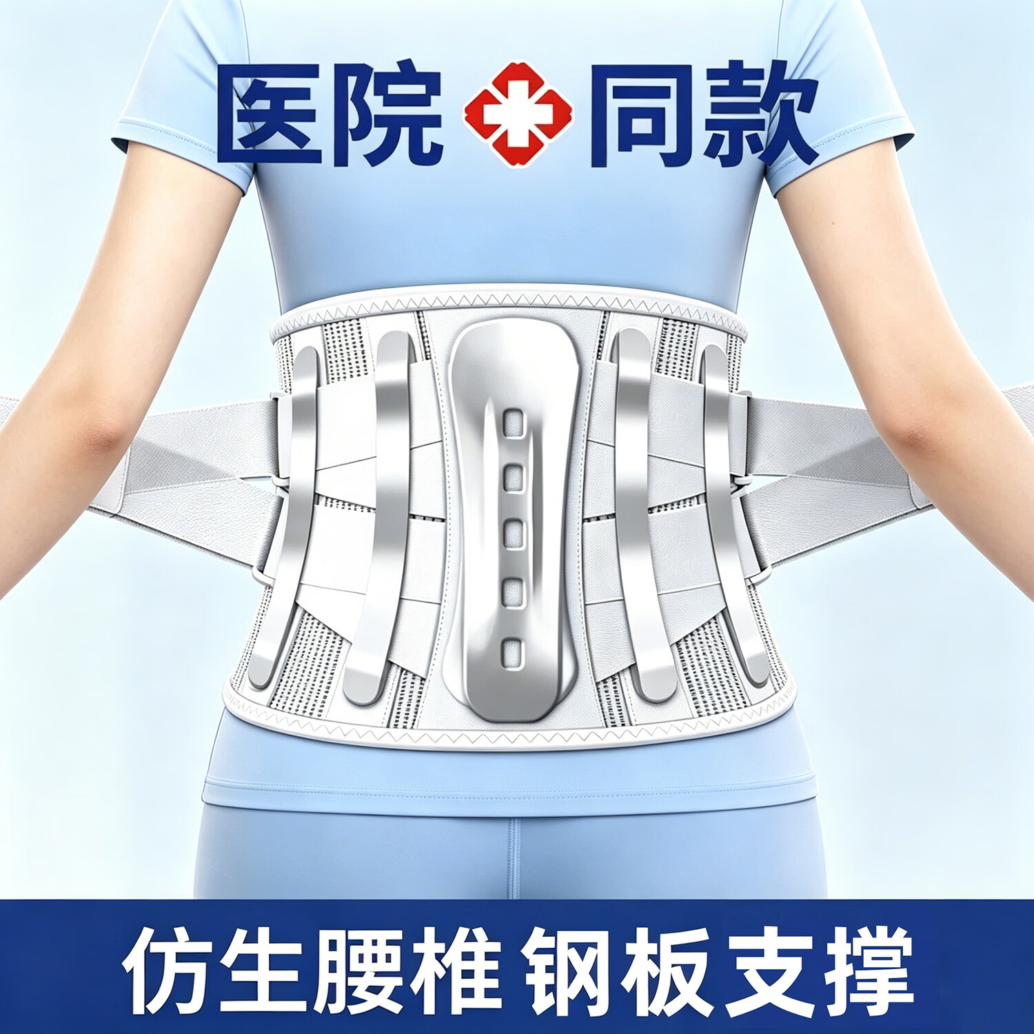 康立普(CANLIPE)护腰带腰间盘突出医用腰间盘劳损腰椎夏季男女士久坐神器支撑腰托 医用牵引款【N+4型加宽强支撑-5D护脊动态贴合】 XXL【160-200斤】男