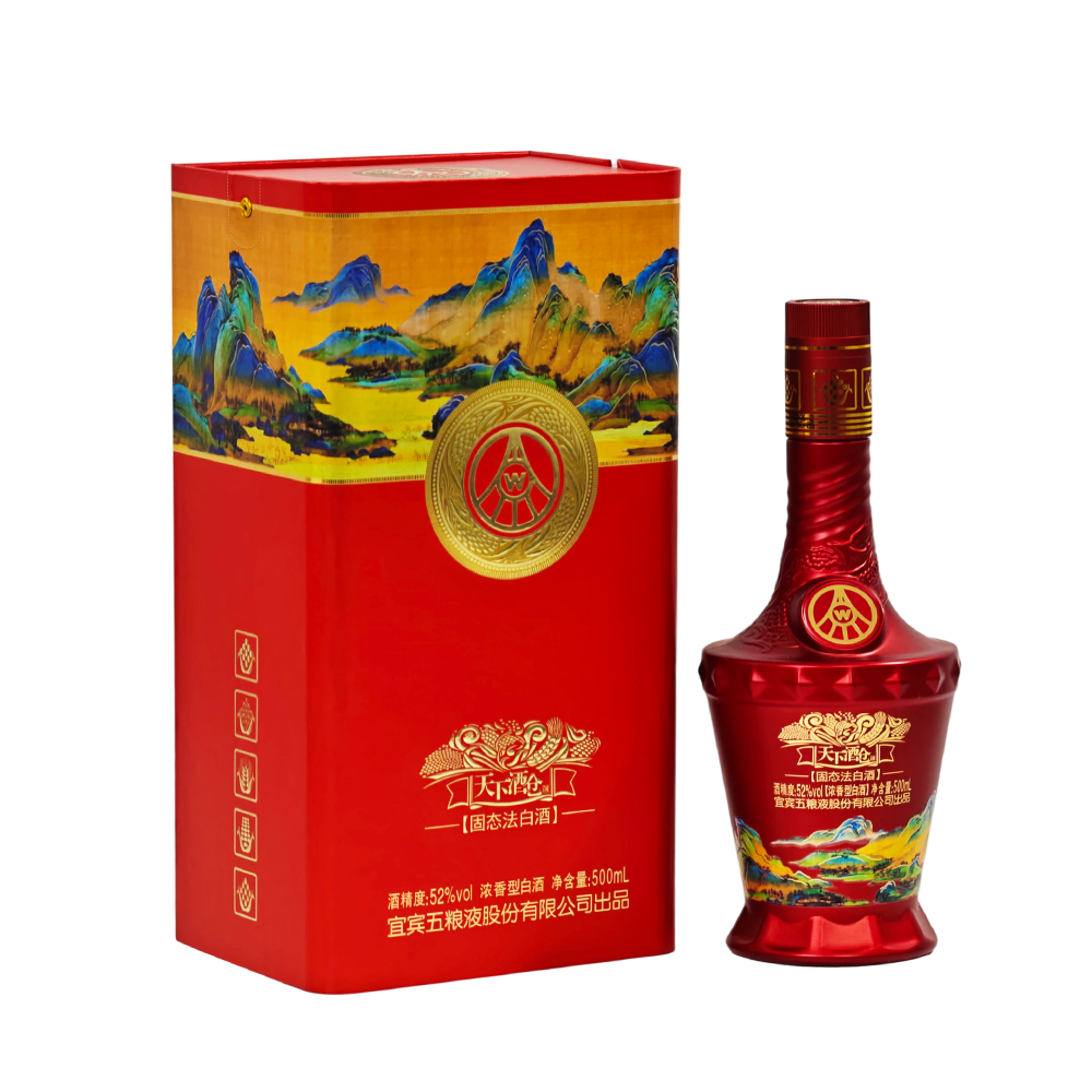 五粮液股份出品 天下酒仓 江山如画 浓香型白酒 52度 500ml*6瓶 整箱装