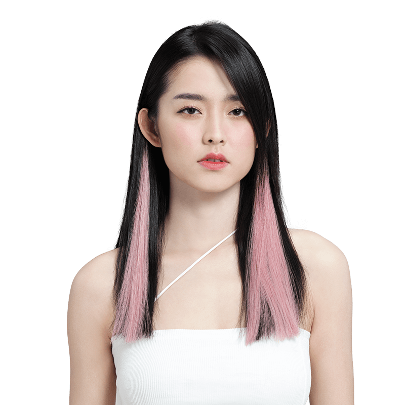 瑞貝卡（Rebecca）假發(fā)片掛耳染真發(fā)彩色隱形一片式接發(fā)女挑染發(fā)帶染直發(fā)片