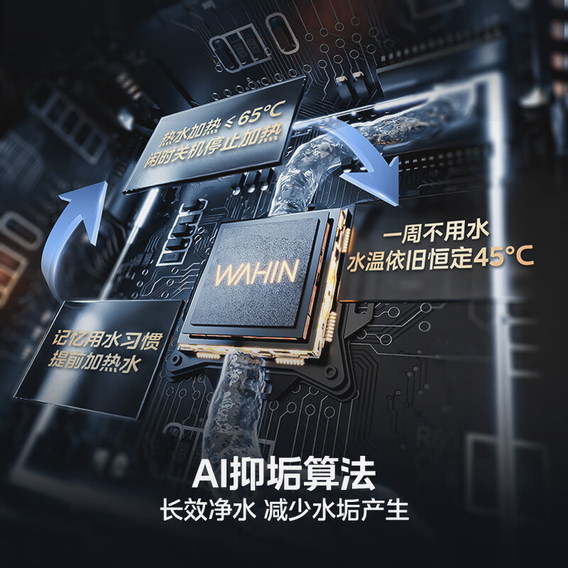 华凌美的出品【除氯净水】储水式电热水器 一级能效 2200W速热60升出租屋加长防电墙F60-22Clean3(HE)