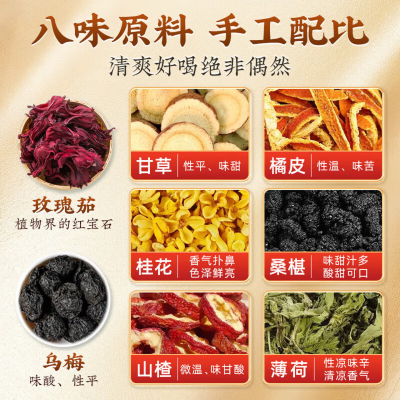 同仁堂(TRT)胖东来同款酸梅汤解暑消食夏日冰爽开胃解腻可冷热泡养生便携茶包 【120包畅饮装】家庭办公常备 30包*4袋