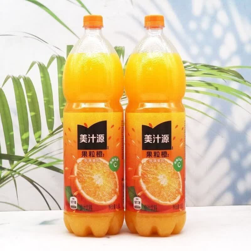 可口可乐（Coca-Cola）(新日期)美汁源果粒橙1.8升6瓶可口可乐果汁饮料果味橙汁瓶装 果粒橙1800ml*6瓶-过节囤货