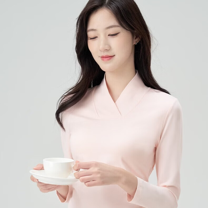 新款露背纯棉带胸垫女士晒背服天灸服户外天灸晒太阳透气长袖上衣 灰色 2XL (适合130-145斤)