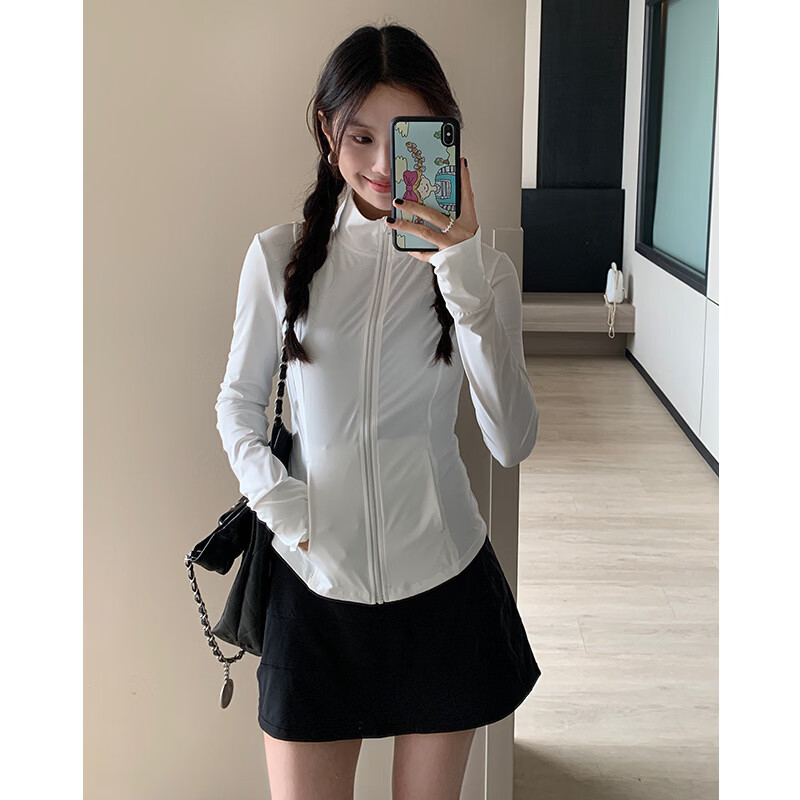 网红同款防晒衣女时尚新款夏季防紫外线修身外套透气冰丝防晒服 连帽 紫色 2XL 【125-135】
