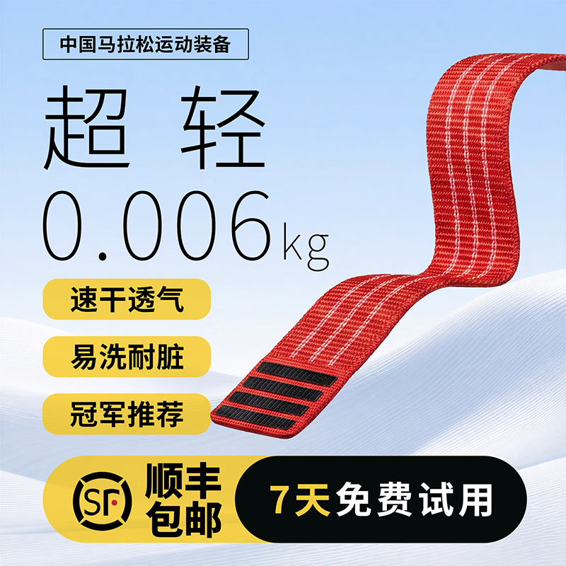 61S佳明255表带 超轻0.006kg 无感呼吸表带 适用Forerunner265/255/965/970快拆22mm 马拉松运动装备 【冲线红】赛事PB纪念 22mm