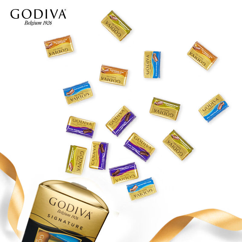 godiva歌帝梵醇享混合口味巧克力105g分享装黑巧巧克力休闲零食 【自食优选】混合口味105g