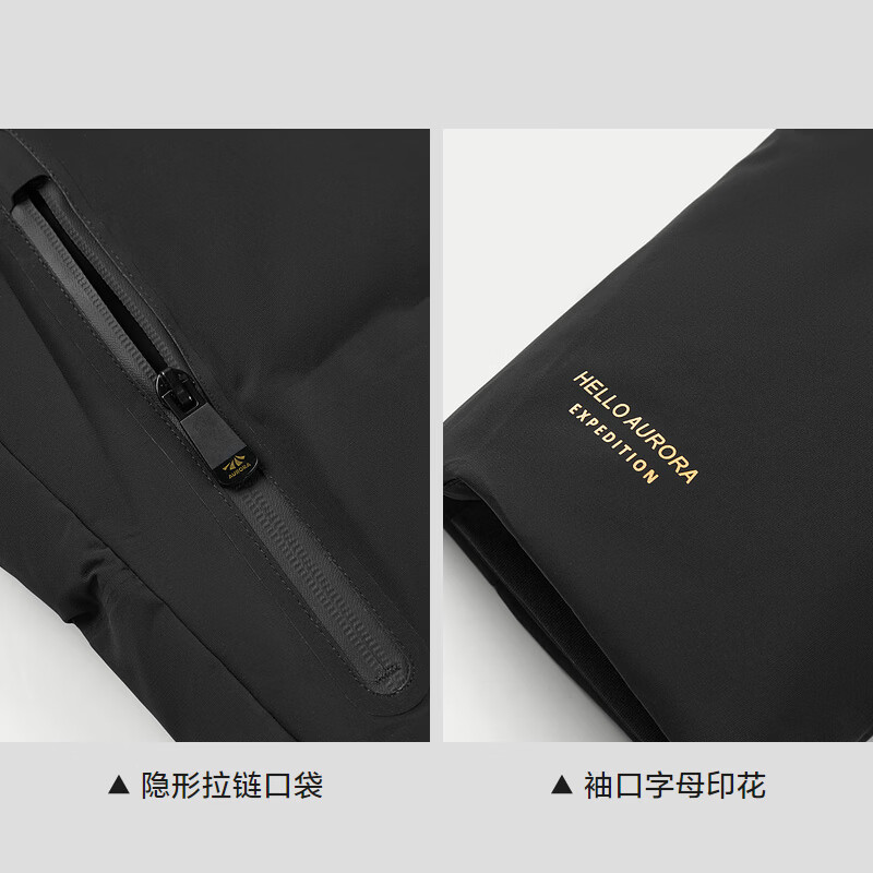 海澜之家三防羽绒服男【充绒量113-144g】曾舜晞同款极光95绒外套男冬季 黑色D5 L 175/92A 推荐137~150斤