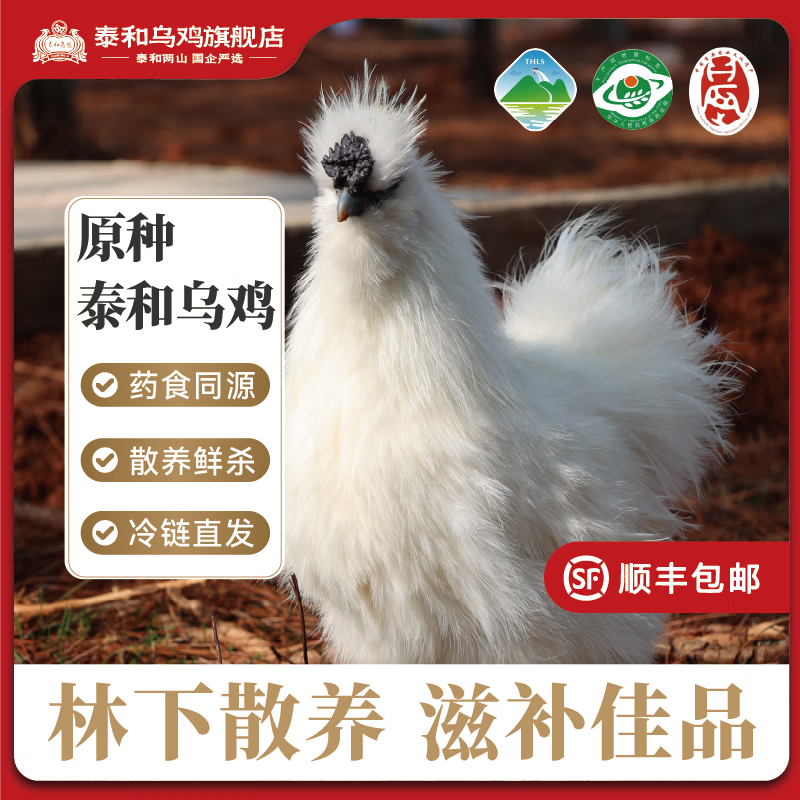 泰和乌鸡正宗原种新鲜现杀 林下散养五爪乌骨鸡 白凤乌鸡生鲜煲汤端午礼盒 400天原种泰和乌鸡【750g】
