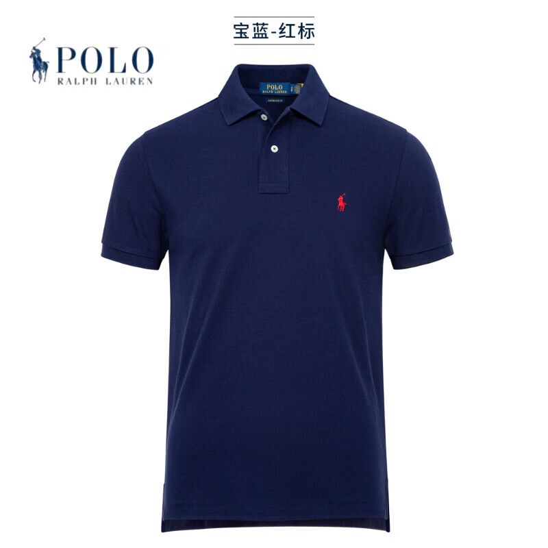 RALPH LAUREN 拉夫劳伦拉夫劳伦男装POLO衫男2026夏季新款商务休闲翻领短袖小马标T恤 宝蓝-红标 S 100-130斤 160-170cm 京东折扣/优惠券