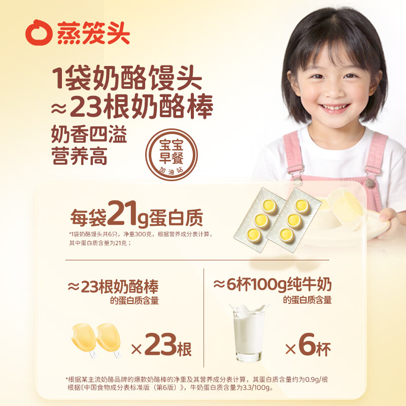 蒸笼头【原制奶酪馒头】儿童营养速食早餐【贝贝南瓜原制奶酪馒头】 原制奶酪馒头300g*3袋