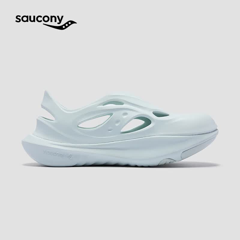 SAUCONY索康尼CRADLE YAT低帮舒适大头潮流洞洞鞋运动凉拖鞋灰42.5