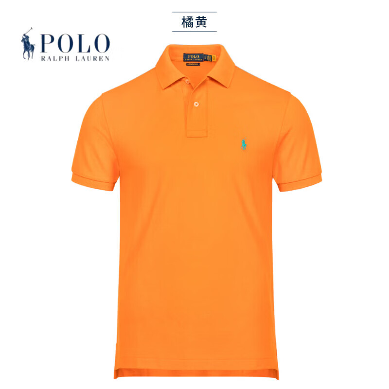 RALPH LAUREN 拉夫劳伦拉夫劳伦男装POLO衫男2026夏季新款商务休闲翻领短袖小马标T恤 宝蓝-红标 S 100-130斤 160-170cm