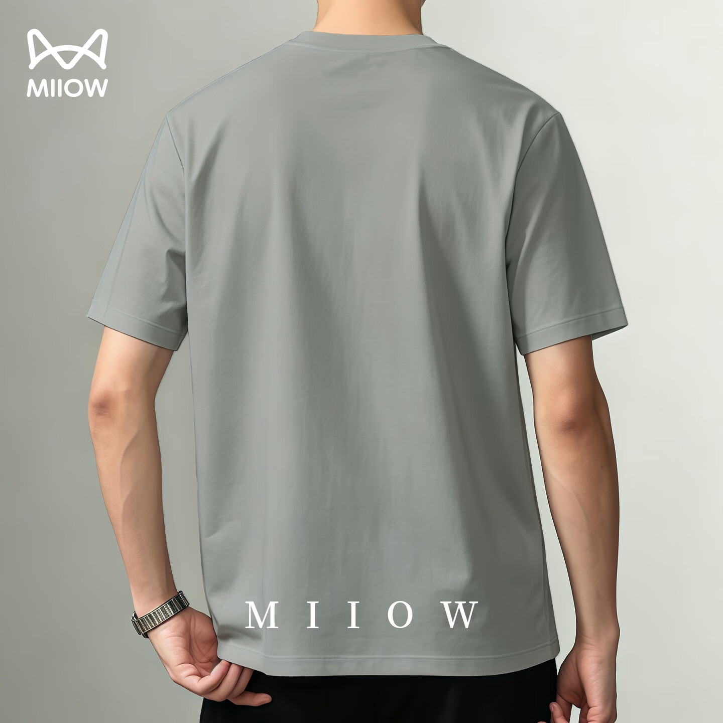猫人（MiiOW）速干短袖t恤男2026夏季新款户外跑步透气上衣训练健身冰丝速干衣 豆灰色 【冰丝速干】 4XL /195(200-220斤）