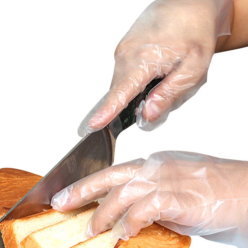 云洁 一次性手套厨房清洁食品餐具卫生厚实手套 均码食品级手套100只