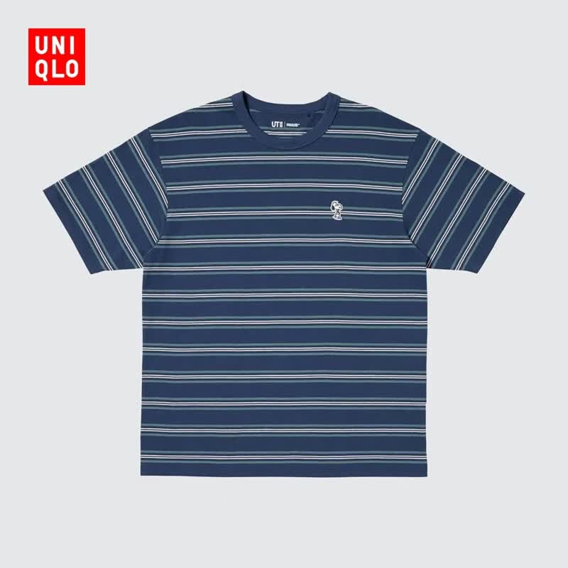 优衣库PEANUTS UT/短袖T恤男装女装印花26春夏新款485054 66 蓝色 L