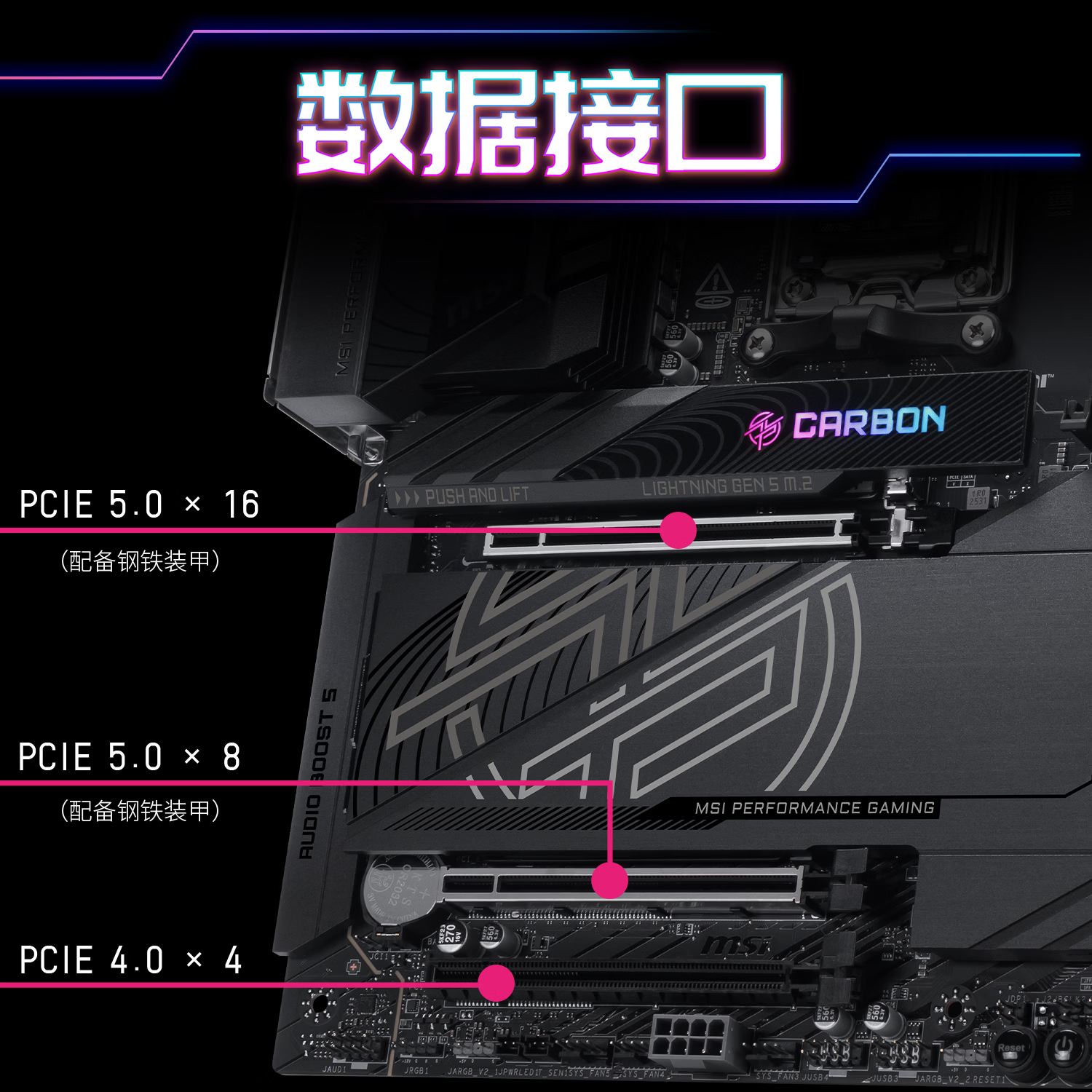 微星 MPG X870E CARBON MAX WIFI暗黑 图 5
