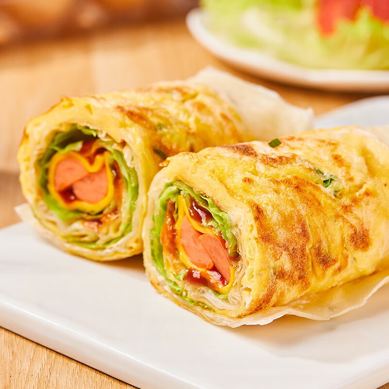 粮全其美 轻油鸡蛋灌饼 饼皮 家庭装儿童营养早餐食品半成品速食  鸡蛋灌饼90g*20片