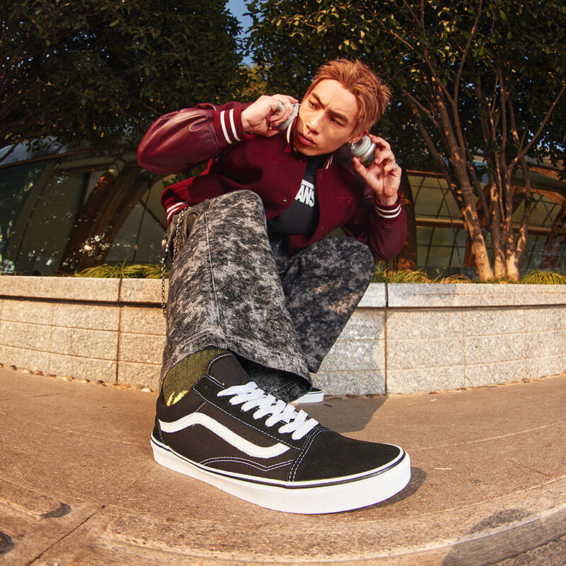 万斯（VANS）范斯经典款Old Skool黑色低帮复古鞋 Vans经典街头男女板鞋夏季新 黑色 44 _鞋内长28.5cm
