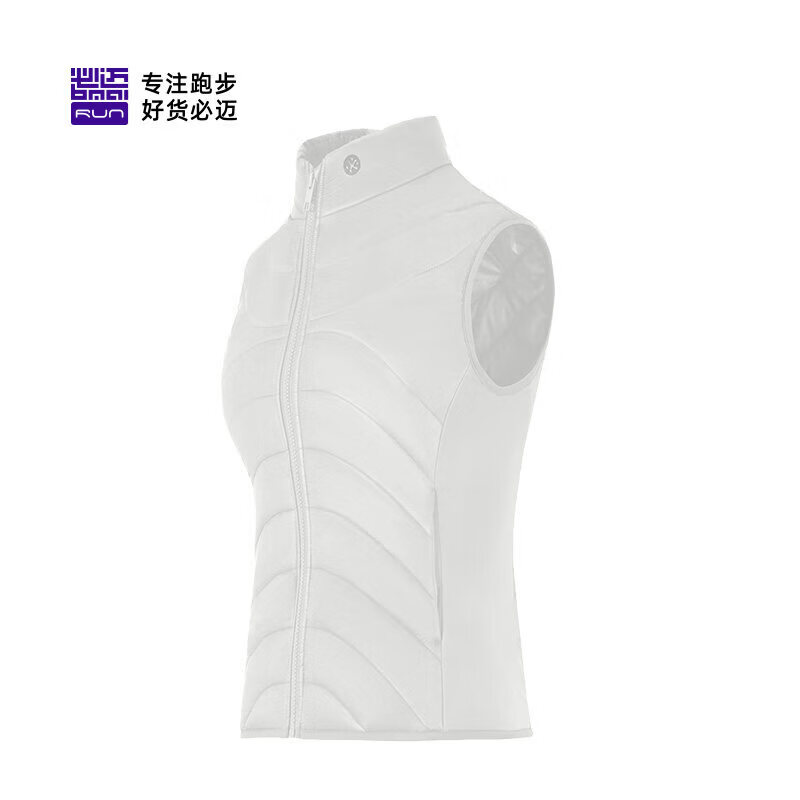 必迈户外跑步棉马甲轻薄保暖坎肩男女休闲运动外套立领上衣 暴风白【女】 M