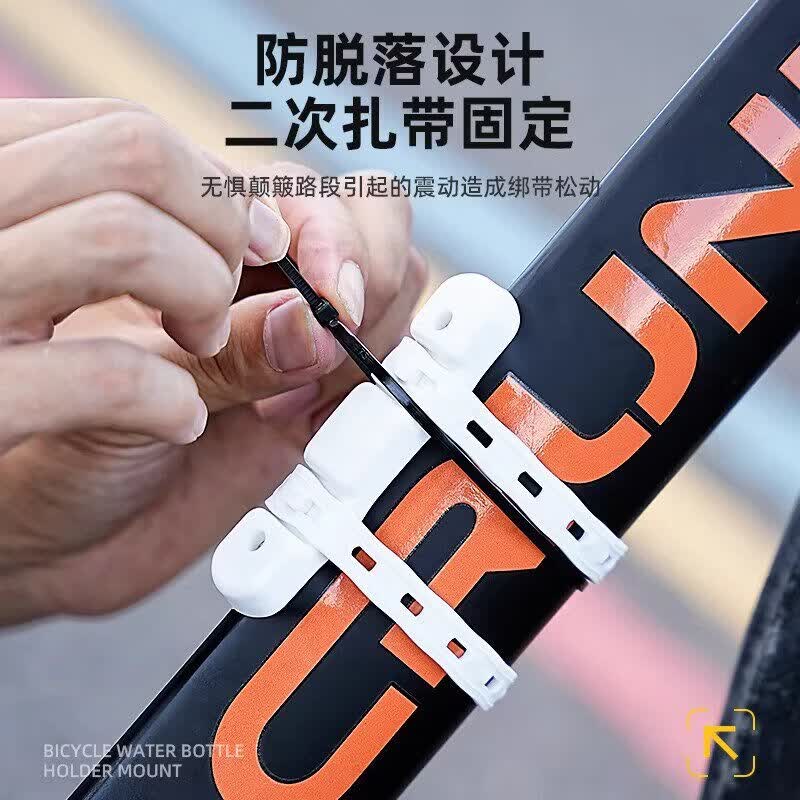 JCZS自行车水壶架山地车儿童车通用免打孔水杯架单车放水骑行装备出行 快拆转换座+渐变蓝色水壶架(无孔可以安装)