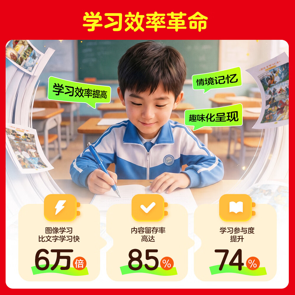 全品 漫画学课本 七八年级语文数学英语物理教材知识点 趣味漫画学课本知识点 4本套(默认小四门,其余可联系客服替换·) 七年级上册