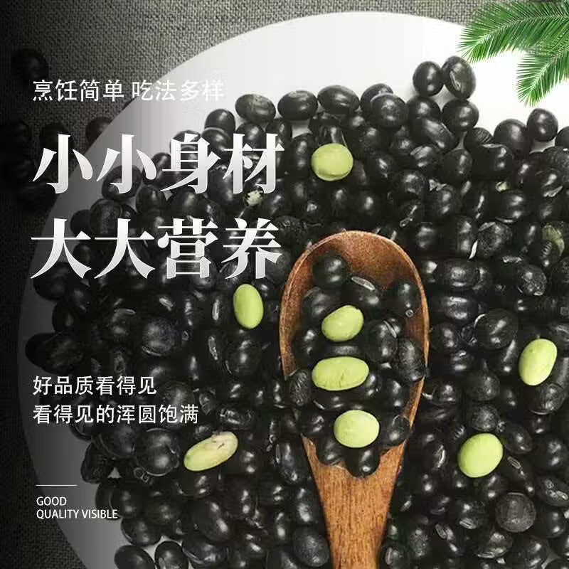 同仁堂(TRT)东北寒地黑土绿芯黑豆 当年新粮不打蜡不染色皮薄饱满杂粮 东北特级精品黑豆净重 250g*4罐