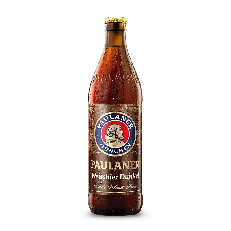 保拉纳(Paulaner)德国进口柏龙小麦啤酒500ml白啤浓色啤酒大麦拉格精酿玻璃瓶听装 【20瓶整箱】柏龙小麦黑啤500ml PH004