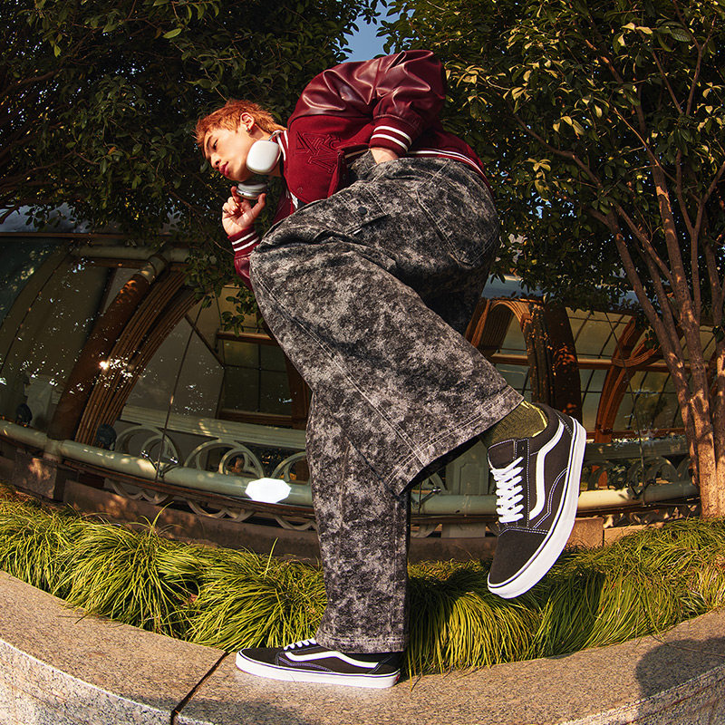万斯（VANS）范斯经典款Old Skool黑色低帮复古鞋 Vans经典街头男女板鞋夏季新 黑色 44 _鞋内长28.5cm