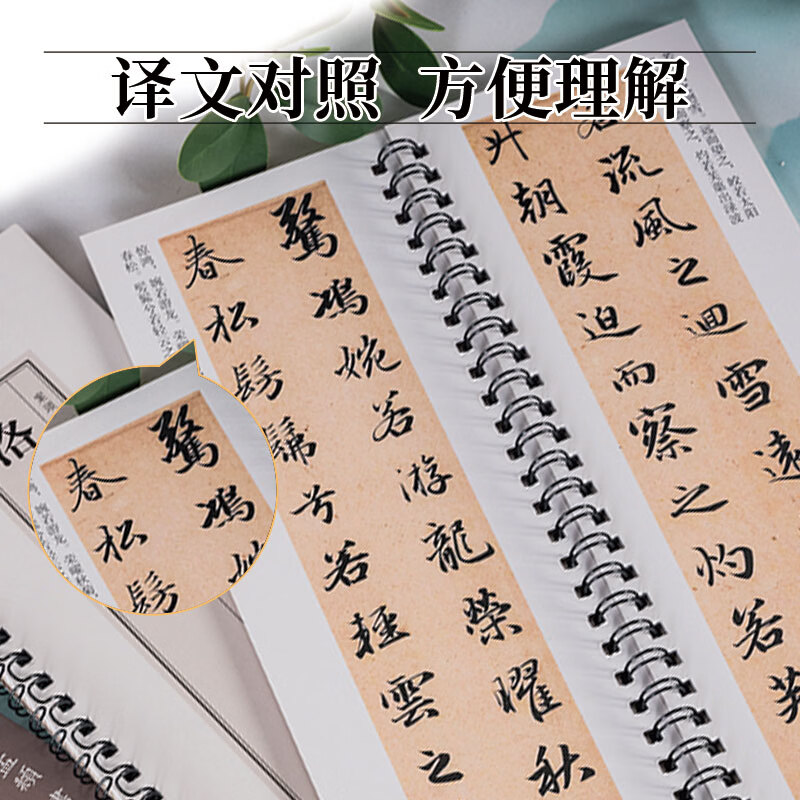 面碑洛神赋赵孟頫行书书法临摹毛笔字帖学习修身使用原贴复印线圈本 洛神赋赵孟頫行书临摹字帖
