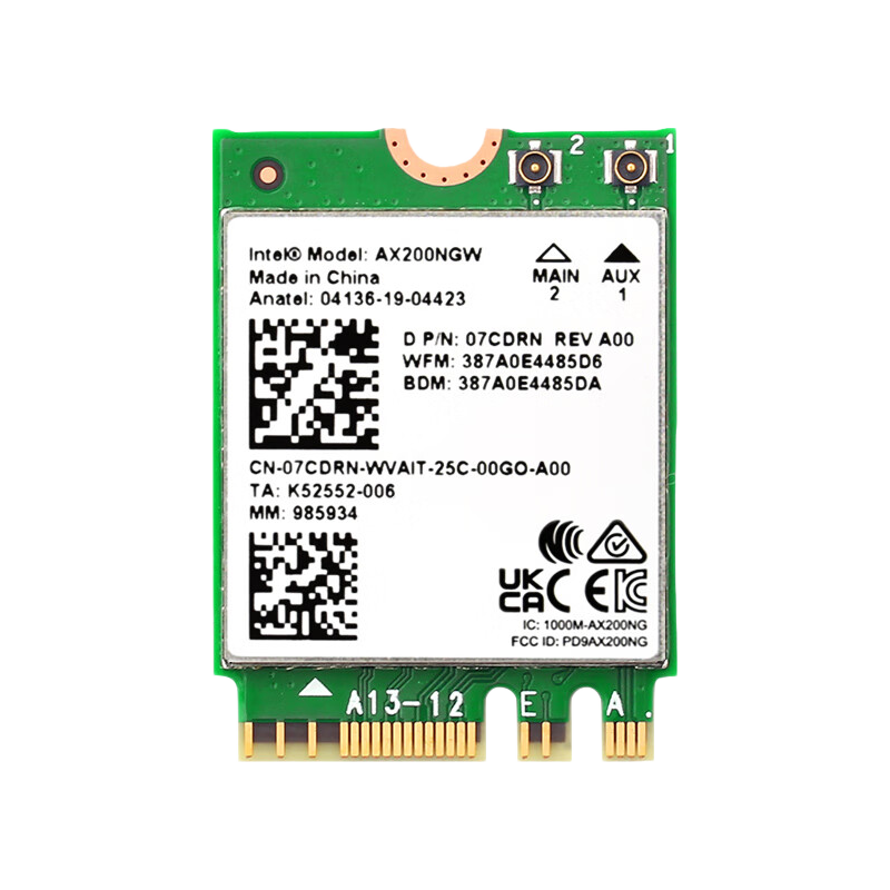 gxlinkstarIntel WiFi7 BE200/AX210/AX200三频8774M电竞千兆无线网卡M.2蓝牙二合一笔记本台式机WiFi接收器 【单卡模块】WiFi6 AX200双频3000M
