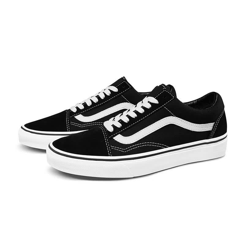 万斯（VANS）范斯经典款Old Skool黑色低帮复古鞋 Vans经典街头男女板鞋夏季新 黑色 44 _鞋内长28.5cm